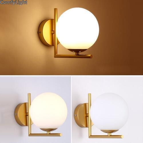 Modern Led Wall Lamp Glass Wall Light For Bedroom/bedside Home Lighting Luminaire Bathroom Light night light Fixture Wall Sconce