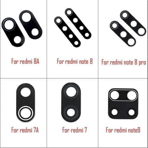 For Xiaomi Redmi 7 7A Note 8A 9 8 Pro Camera Glass Lens Back Rear Camera Glass Lens with Glue Replacement Repair Spare Parpair