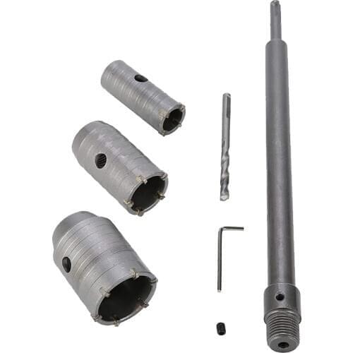 30 40 50mm SDS Plus Shank Carbide Tip Hole Saw Drill Bit Shaft Cutter Wall Drill Brick Stone Concrete Cement with Wrench