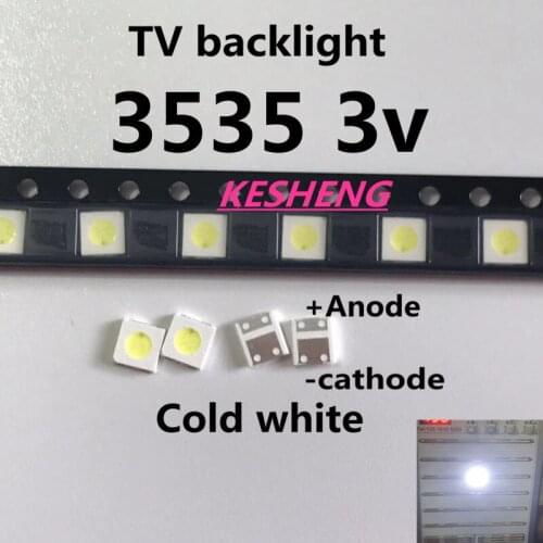 200PCS/ UNI LED Backlight High Power LED 1W 3537 3535 90LM 3v Cool white LCD Backlight for TV TV Application