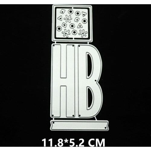 2020 HB letters Metal Cutting Dies DIY Scrapbooking Paper Photo Album Crafts Knife Mould Cards Blade Punch Stencils for Decor