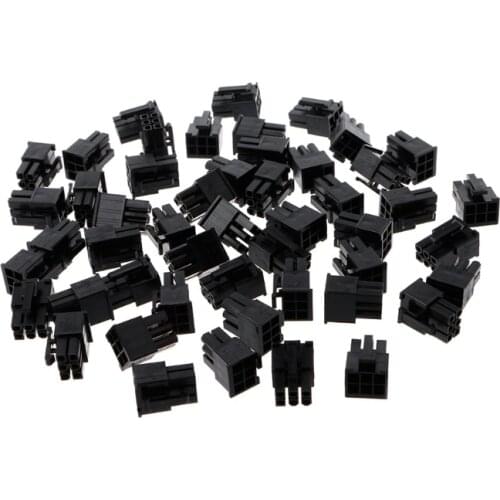 50Pcs/Pack 4.2mm 6P 6 Pin Male Power Connector for PC Computer PCI-E Plastic Shell