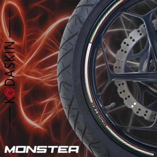 KODASKIN Motorcycle Accessories Wheel Decals Stickers Rim Stripes for DUCATI Monster 696 796 797 821 1100 1200