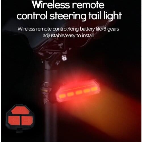 Wireless Remote Control Bike Light USB Charge Bicycle Rear Light Intelligent Steering Warning Cycling Lamp Bike Accessories