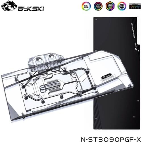 Bykski Watercooler For ZOTAC Geforce RTX 3090/3080 10/24G6X PGF OC ,With Back Plate ,Full Cover Water Block, N-ST3090PGF-X