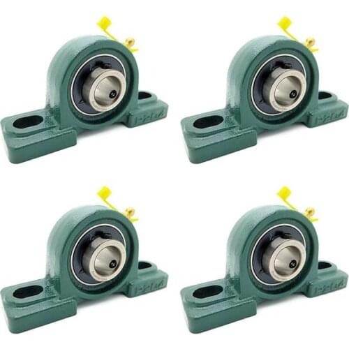 Cast Iron Pillow Block Mounted Bearings - 3/4" inch Inside Diameter w/Set Screw Lock 4psc of ucp204-12