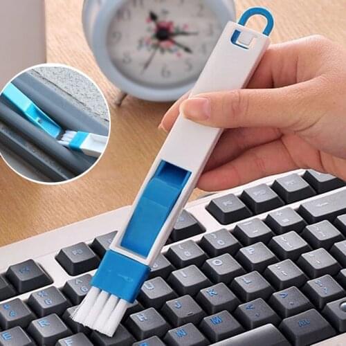 Household keyboard multifunctional window cleaner groove screen cleaning brush home kitchen folding cleaning brush tool XHW