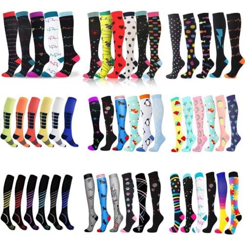 Dropship Compression Socks Outdoor Running Marathon Socks Men Soccer Wholesale Sports Socks Long Pressure Stockings For Athele