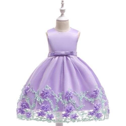 Elegant Flower Girls Dress Birthday Party Ball Gown Evening Costumes Girls Catwalk Dress Wedding Bridesmaid Princess Dresses