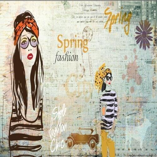 Photo wallpaper Fashion simple clothing store decoration background wallpaper customized high quality mural