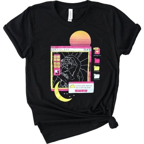 Funny Michelangelo Print Men Women Aesthetic Tshirts Plus Size Loose 100% Cotton Short Sleeve Tops Summer Grunge Graphic Tees