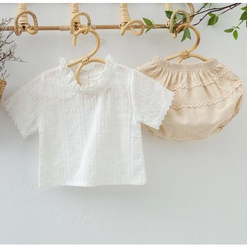 Summer Baby Girls Clothing Sets Short Sleeve Cotton T-shirt+PP Shorts Fashion Cute Toddler Baby Girls Clothes Suit