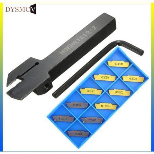MGEHR1010-1.5 MGEHR1212-2 MGEHR 1010 2 1pcs holder and 10pcs blades MGMN150 MGMN200 grooving inserts, 10mm diameter external gro
