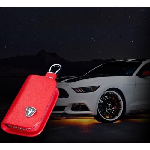 Model 3 Car Accessories Leather Car Key Cover With Logo Case Key Fob Protector For Tesla Model 3 S X Remote Keyless New Keychin