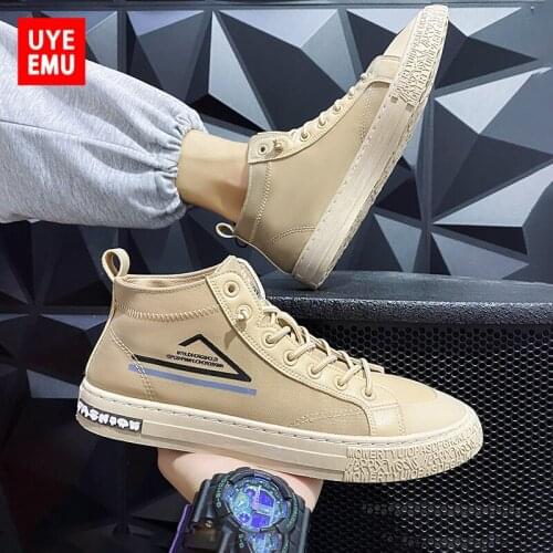 UYEEMU Canvas Shoes Men 2021 New Fashion Breathable High-Top Youth All-Match Hot Trend Casual Sports Running Shoes Size 39-44