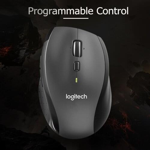 Logitech M705 Wireless Mouse 3 Year Battery Life USB Receiver Mice Grey Computer Accessories