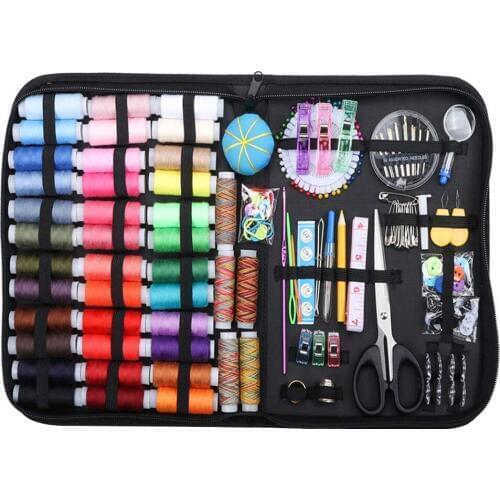 Newest 200pcs Portable Sewing Supplies Set Needle Thread Kit Anti-Scratch Durable Sewing Case for Adults Home Repair DIY