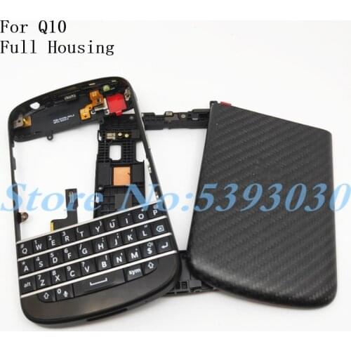 Original New For BlackBerry Q10 Full Complete Mobile Phone Housing + Frame Cover Case + English Keypad With Button