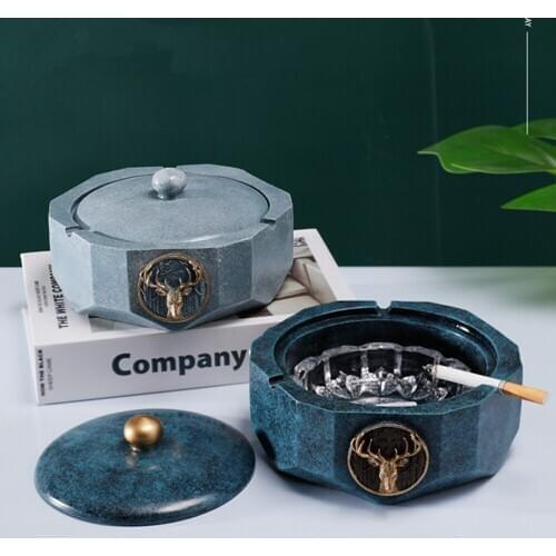 Resin deer style Cigar Ashtray Home Living Room Decoration Gift Home Office Car Ashtray