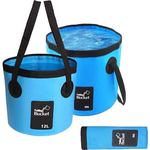 12L 20L Portable Bucket Fishing Folding Bucket Waterproof Water Storage Bag Waterproof Water Bag Bucket Outdoor Water Container