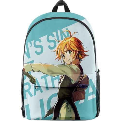 The Seven Deadly Sins 3D Merch Fashion Oxford Cloth Shoulder Backpack Printed Multi Zipper Pack Casual School Bag
