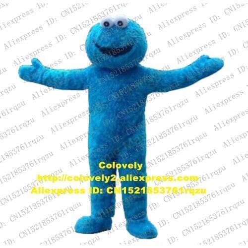 Blue Cookie Monster Elmo Mascot Costume Adult Cartoon Character Outfit Suit Lovely Annabelle Welcome Reception CX2005