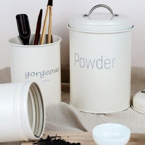 Cover Steel Kitchen Utensils Multifunction Square Box Sealed Cans Coffee Powder Cans Milk