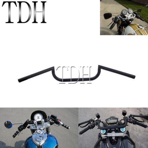 Universal 1in 7/8" Clubman Handlebar Cafe Racer Drag Handle Bars for Honda Yamaha Chopper Scrambler XS CB CL KZ 650 750 22/25mm