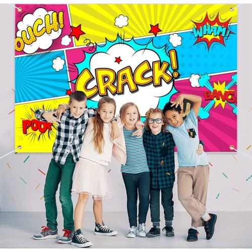 Party Background Table Decoration for Birthday Party Back to School Party Multi-color Photo Backdrop