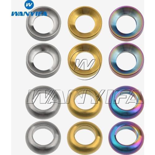 Wanyifa M6 Titanium Multiple Color Concave Washer Convex Washer Screw Bolts Pack of 2