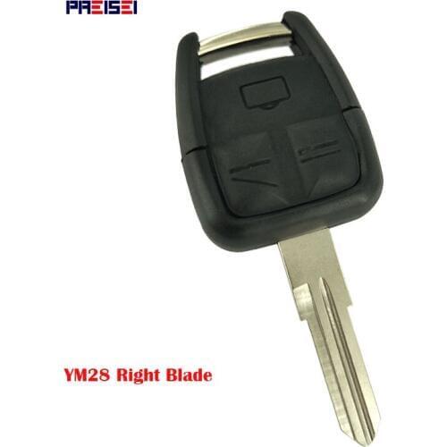 PREISEI 10pcs/lot 3 Buttons YM28 Right Blade Replacements Remote Car Key Case Shell Fobs For Opel Vauxhall Vectra Astra Zafira