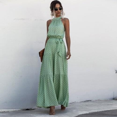 Women Long Dress Black Summer Casual Flower Floral Ruffle Midi Sundresses Polka-dot Clothing Vacation 2021 Red Dresses For Women