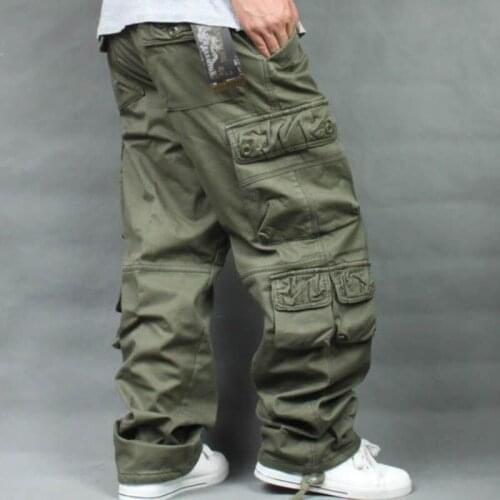 Winter Thickened Plus Velvet Warm Mens Pants Cargo Pants Men Fashion Autumn and Winter