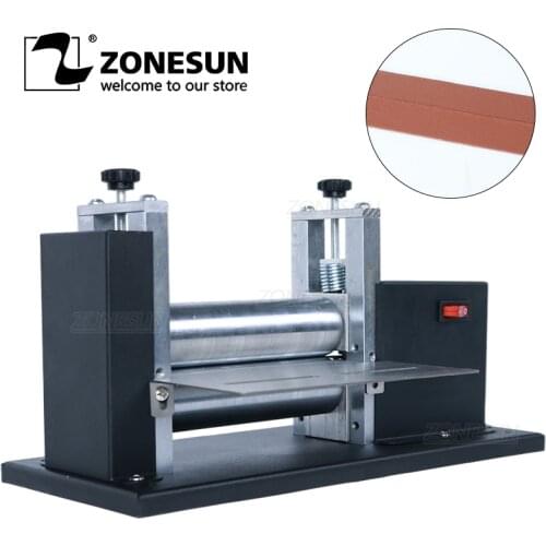 ZONESUN Manual Leather Belt Rolling Machine Shoulder Strap Leather Laminating Folding Machine Edge Sealing Machine