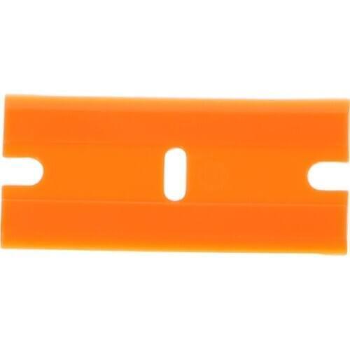 100pcs Double Edged Blade Auto Glass Cleaning Razor Scraper Foil Film Wrapping Squeegee Vinyl Car Wrap Sticker Plastic