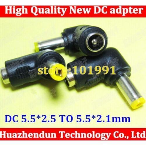 1000pcs/lotDC conversion head 5.5x2.5mm male to 5.5 *2.1mm female plug laptop DC adapter connector