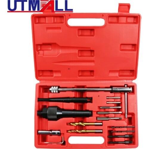 16pcs Damaged Glow Plug Removal Remover Thread Repair Drill Wrench Spark Plug Gap Tool