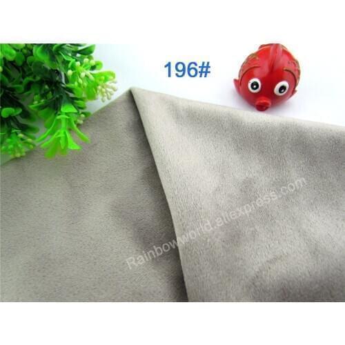 196# Gray Color Super Soft Short Hair 0.5-1.5mm Fleece Fabric Velvet Microfiber Velboa for DIY Patchwork Toy Sofa Pillow