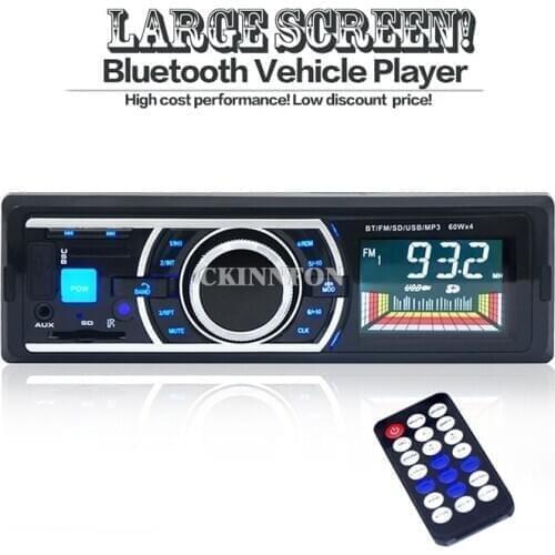 50Pcs/Lot 12V Car Stereo In-Dash FM Radio MP3 Audio Player Support Bluetooth 3.0 with USB SD AUX Port BT-6203 (Color: Black)