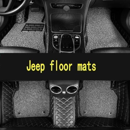 Custom car floor mats for Jeep Grand Cherokee Wrangler Patriot Cherokee Compass commander car accessories auto Stickers