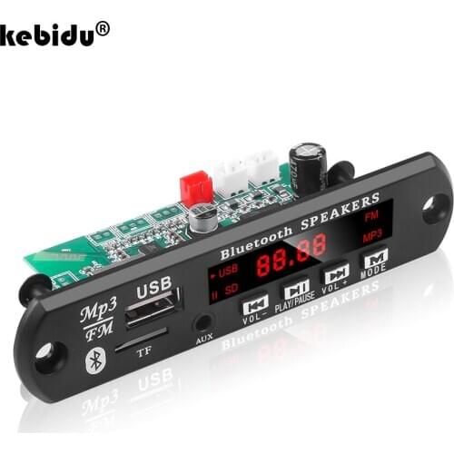 12V Car Audio USB TF FM Radio Module Wireless Bluetooth MP3 WMA Decoder Board Support 2*15W Amplifier with Remote Control