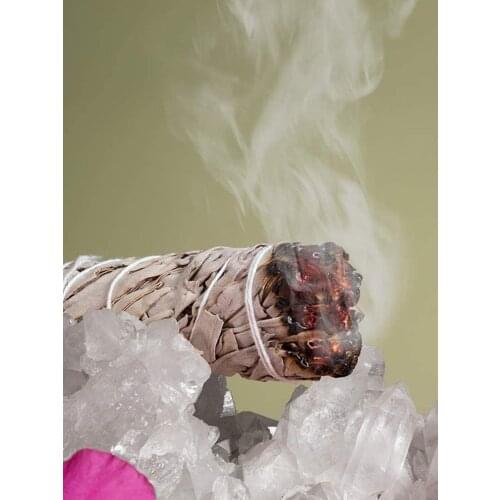 Free Shipping 40g White Sage California White Sage Pure Leaf Smoky Purification White Sage Smoking For Indoor Purification