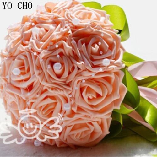 Bride bouquet wedding flowers beaded pink cheap bridal bouquet supplies wedding flowers bead white bridesmaid bouquet