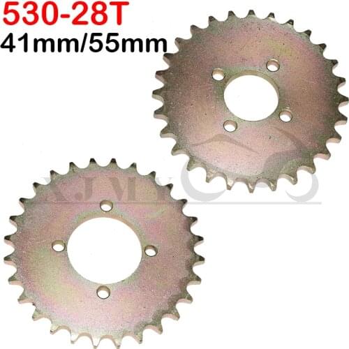 Motorcycle 530 Chains 28 tooth 28T Chain Sprockets Rear Back Sprocket Cog For karting ATV four-wheel off-road vehicle