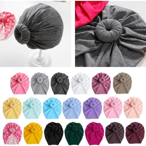Baby Turban Top Knot Hat Toddler Kids Boy Girl India Beanie Hat Lovely Soft Newborn Headwear Photography Props Accessories XXFE