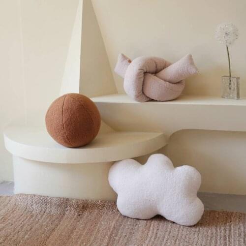 Living Room Sofa Personality Cushion Back Home Decor INS Wind Geometrical Shape Loop Velvet Soft And Comfortable Bed Head Pillo