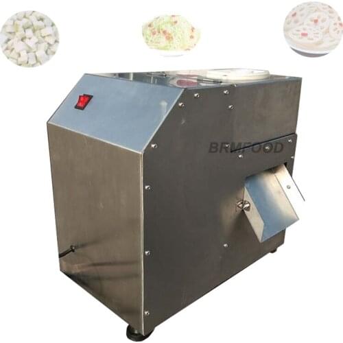 Electric Automatic Celery Kale Green Bean Coconut Slice Chips Shredder Dice Chopper Slicer Cutter Vegetable Cutting Machine