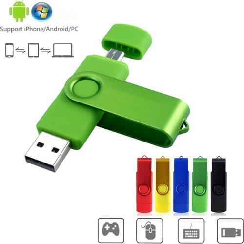 Wansenda OTG USB flash drive for SmartPhone/Tablet/PC 16GB 32GB 64GB 128GB Pendrive High speed pen drive memoria cel usb stick