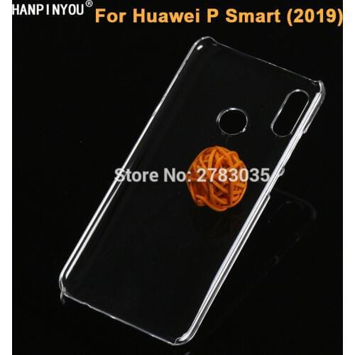 For Huawei P Smart (2019) 6.21" Glossy Snap Phone Case Crystal Invisible Hard PC Cover Clear Protect Back Shell
