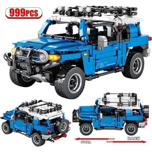 City Technical Pull Back Mechanical hurricane Off-road SuperCar model Building Blocks Sports Racing Car MOC Bricks Toys For Kids